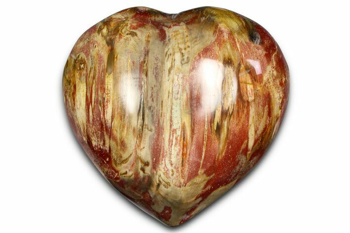 Polished Triassic Petrified Wood Heart - Madagascar #381866